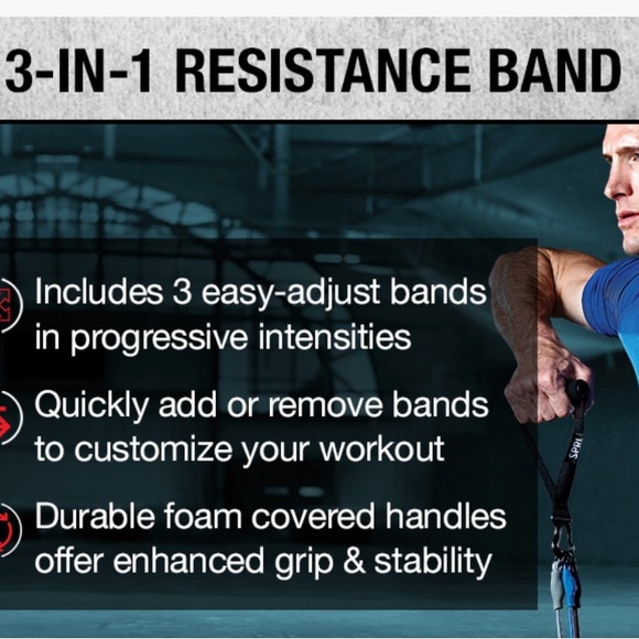 NIB SPRI Resistance Band Kit 3-in-1 Exercise Cord - Unisex - Picture 5 of 6